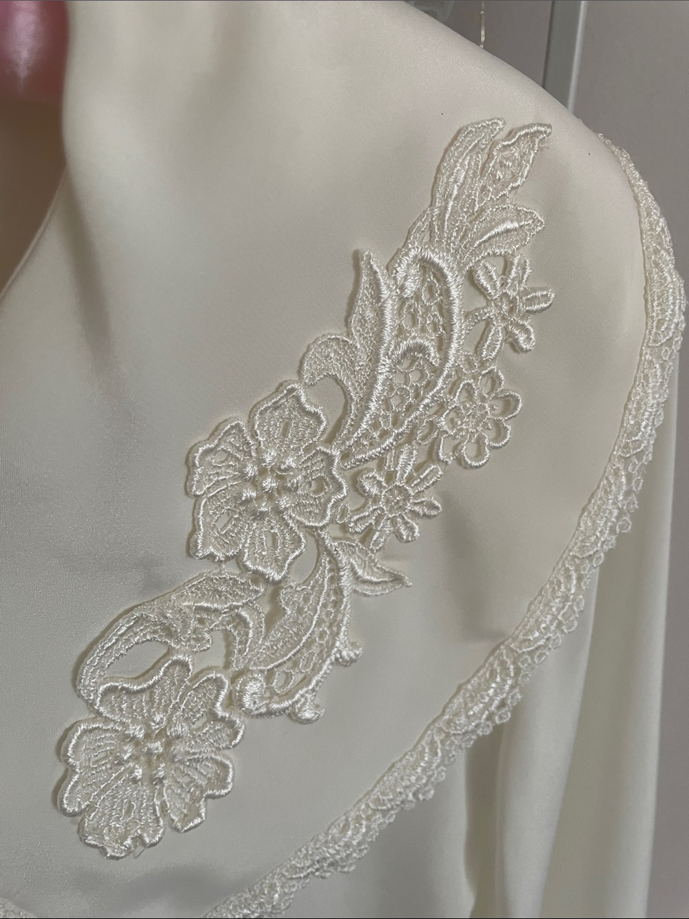 🫖✨Vintage Cream Lace Collar Blouse Size M - Picture 7 of 13